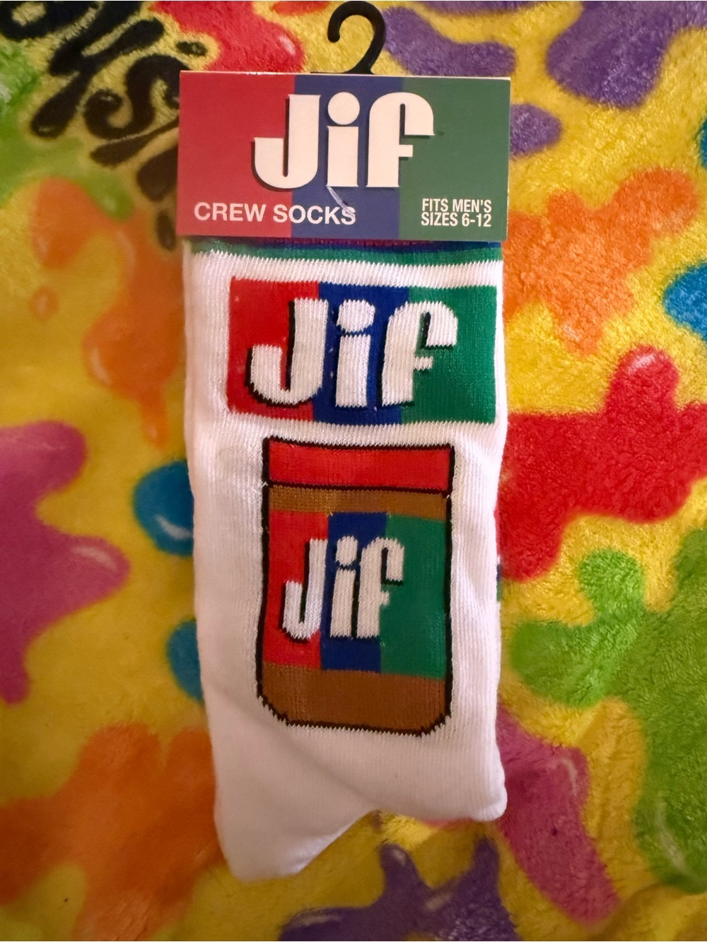 Jif peanut butter Crew Socks-bnwt